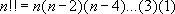 FACTDOUBLE Function